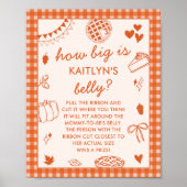 How Big Is Mommy's Belly? Baby Shower Game Poster (Vorne)