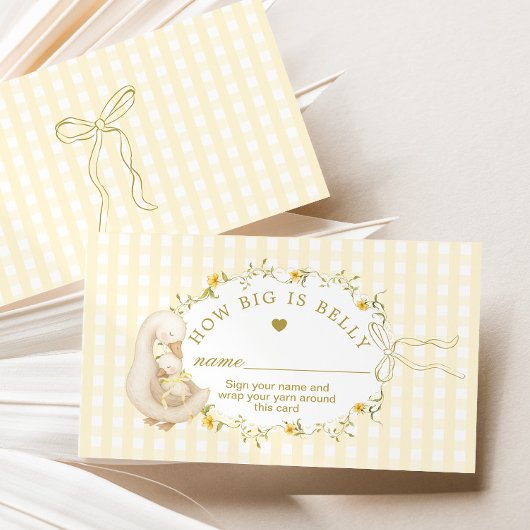 How big is mommys belly silly goose Gingham Begleitkarte