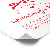 How big is mommys belly Valentines Baby Shower Poster (Ecke)