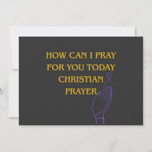How can I Pray for You Today Christian Prayer Einladung (Vorderseite)