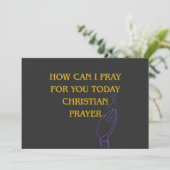 How can I Pray for You Today Christian Prayer Einladung (Stehend Vorderseite)