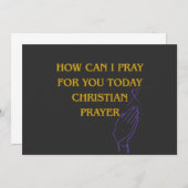 How can I Pray for You Today Christian Prayer Einladung (Vorne/Hinten)