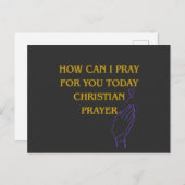 How can I Pray for You Today Christian Prayer Postkarte (Vorne/Hinten)