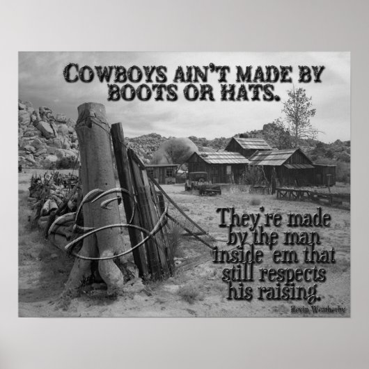 How cowboys are made poster (Vorne)