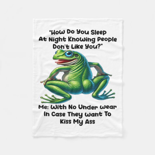 How Do You Sleep At Night Knowing People Don't Lik Fleecedecke (Vorderseite)