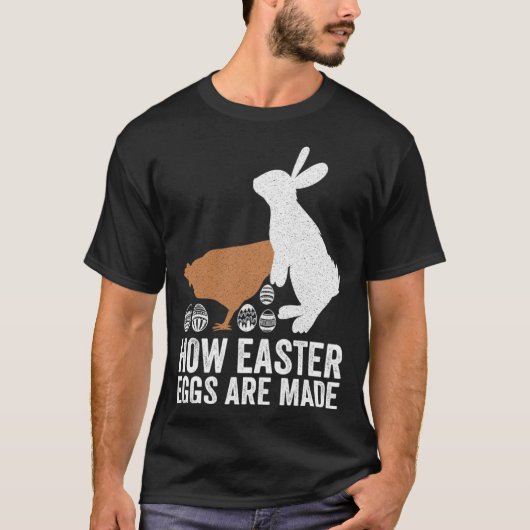 How Easter Eggs Are Made Chicken Bunny Adult Men T-Shirt (Vorderseite)