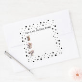 "How I am Gefühl"-Mäuse-Journal Quadratischer Aufkleber (Umschlag)