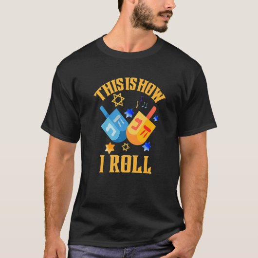 How I Roll Dreidel Ugly Hanukkah Sweater T-Shirt (Vorderseite)