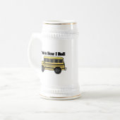 How I Roll (Schulbus) Bierglas (Vorderseite Links)