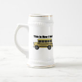 How I Roll (Schulbus) Bierglas (Links)
