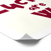 How Lucky Are We Romantic Minimalist Wall Art Poster (Ecke)