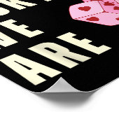 How Lucky We Are Heart Dice Couples Matching Valen Poster (Ecke)