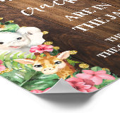 How Many Animal Crackers Pink Safari Shower Game  Poster (Ecke)