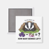 How Many Berries? Badger France Math Subtraction G Magnet (Vorderseite/Rückseite)