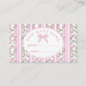 How many Bows Coquette Pink Bow Baby Shower Begleitkarte (Vorderseite)