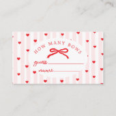How many Bows Red Bow Valentines Day Coquette Begleitkarte (Vorderseite)