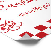 How many candies Italian Red Bow Hand drawn game Poster (Ecke)