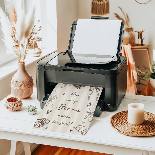 How Many Coffee Beans Guessing Game Sign Poster