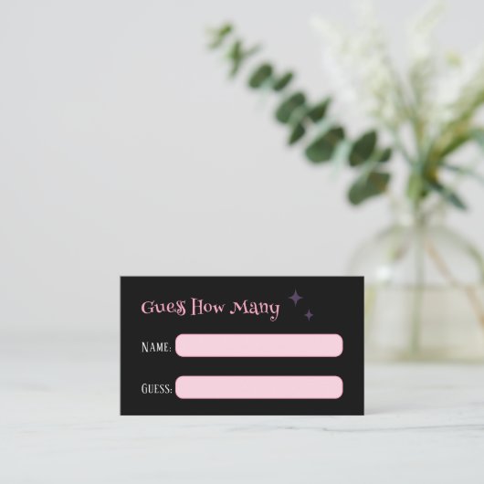 How Many Cute Spooky Halloween Baby Shower Game Begleitkarte (Stehend Vorderseite)