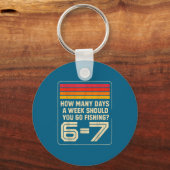 How Many Days A Week Should You Go Fishing Schlüsselanhänger (Vorderseite)