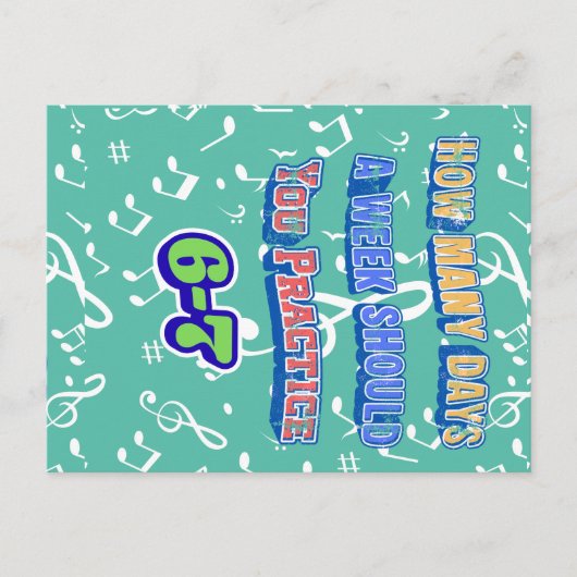 How Many Days A Week Should You Practice Postkarte (Vorderseite)