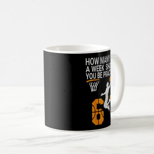 How Many Days Funny 67 Meme Basketball Practicing Kaffeetasse (VorderseiteRechts)