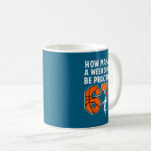How Many Days Funny 67 Meme Basketball Practicing Kaffeetasse (VorderseiteRechts)