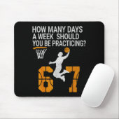 How Many Days Funny 67 Meme Basketball Practicing Mousepad (Mit Mouse)