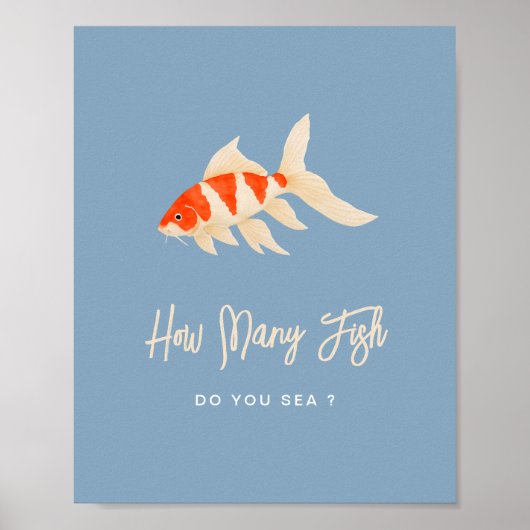 How Many Fish Bachelorette Guessing Game Poster (Vorne)