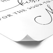 How Many Kisses for the Soon to be Mrs Sign Poster (Ecke)