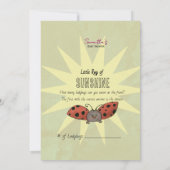 How Many Ladybugs? Garden Animals Baby Shower Game Einladung (Rückseite)