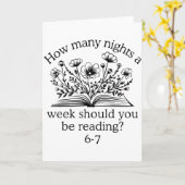 How Many Night A Week Should You Be Reading 67 Mem Karte (Gelbe Blume)