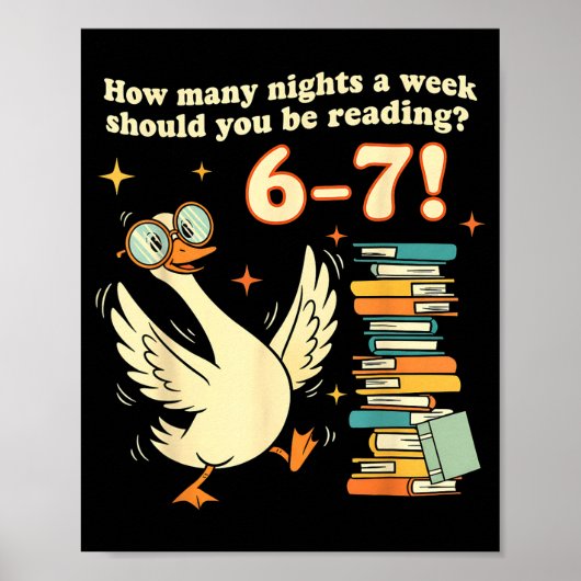 How Many Night A Week Should You Be Reading 67 Tea Poster (Vorne)