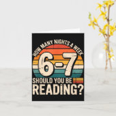 How Many Night A Week Should You Be Reading 6 7 Fu Karte (Gelbe Blume)