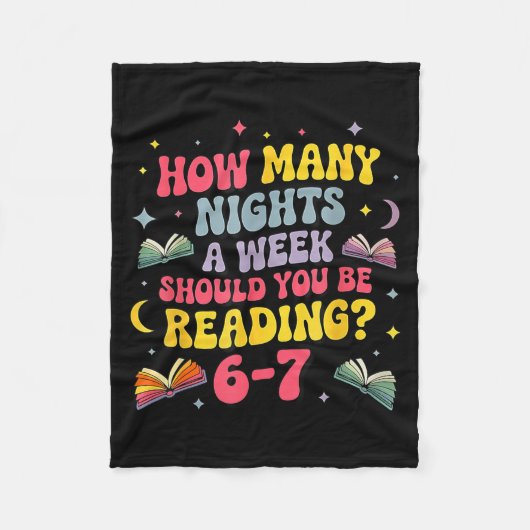 How Many Nights A Week Should You Be Reading 67 Me Fleecedecke (Vorderseite)