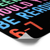 How Many Nights A Week Should You Be Reading 67 Me Poster (Ecke)