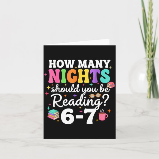 How Many Nights A Week Should You Be Reading 6 7 B Karte (Vorderseite)