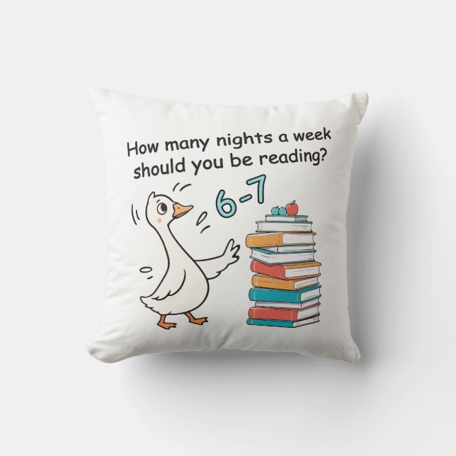 How Many Nights a Week Should You Be Reading 6-7 Kissen (Vorderseite)