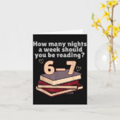 How Many Nights A Week Should You Be Reading 6 7 M Karte (Gelbe Blume)