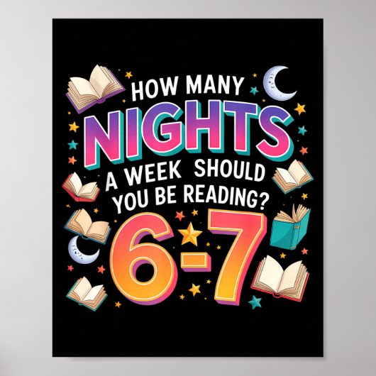 How Many Nights A Week Should You Be Reading 6–7 M Poster (Vorne)