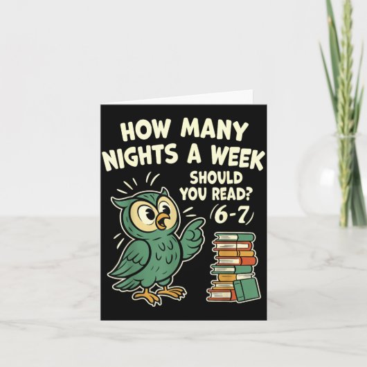 How Many Nights A Week Should You Read_ 6–7 Fun Re Karte (Vorderseite)