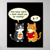 How Many Nights Reading 67 Englieacher Cats Book L Poster (Vorne)