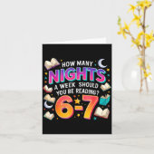 How Many Nights Reading 67 Funny Meme Six Seven Te Karte (Gelbe Blume)