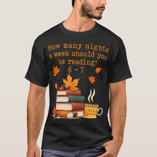 How Many Nights Reading 67 Funny Meme Six Seven Te T-Shirt (Vorderseite)