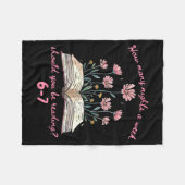 How Many Nights Reading 67 Meme Floral Book Lover Fleecedecke (Vorderseite (Horizontal))