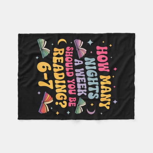 How Many Nights Reading 67 Meme Six Seven Teacher Fleecedecke (Vorderseite (Horizontal))