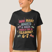 How Many Nights Reading 67 Meme Six Seven Teacher T-Shirt (Vorderseite)