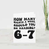 How Many Nights Reading 6 7 Funny Groovy Meme Quot Karte (Vorderseite)