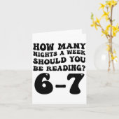 How Many Nights Reading 6 7 Funny Groovy Meme Quot Karte (Gelbe Blume)