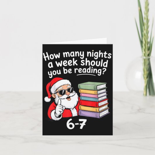 How Many Nights Reading Teacher 67 Christmas Six S Karte (Vorderseite)